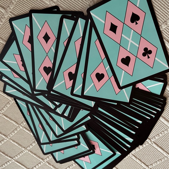 Tiffany & Co. deck playing cards argyle diamond pink Tiffany blue white black - Picture 6 of 12